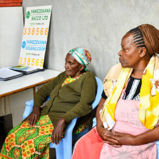 Yawezekana Sacco Members at site office in New Kaputei Town